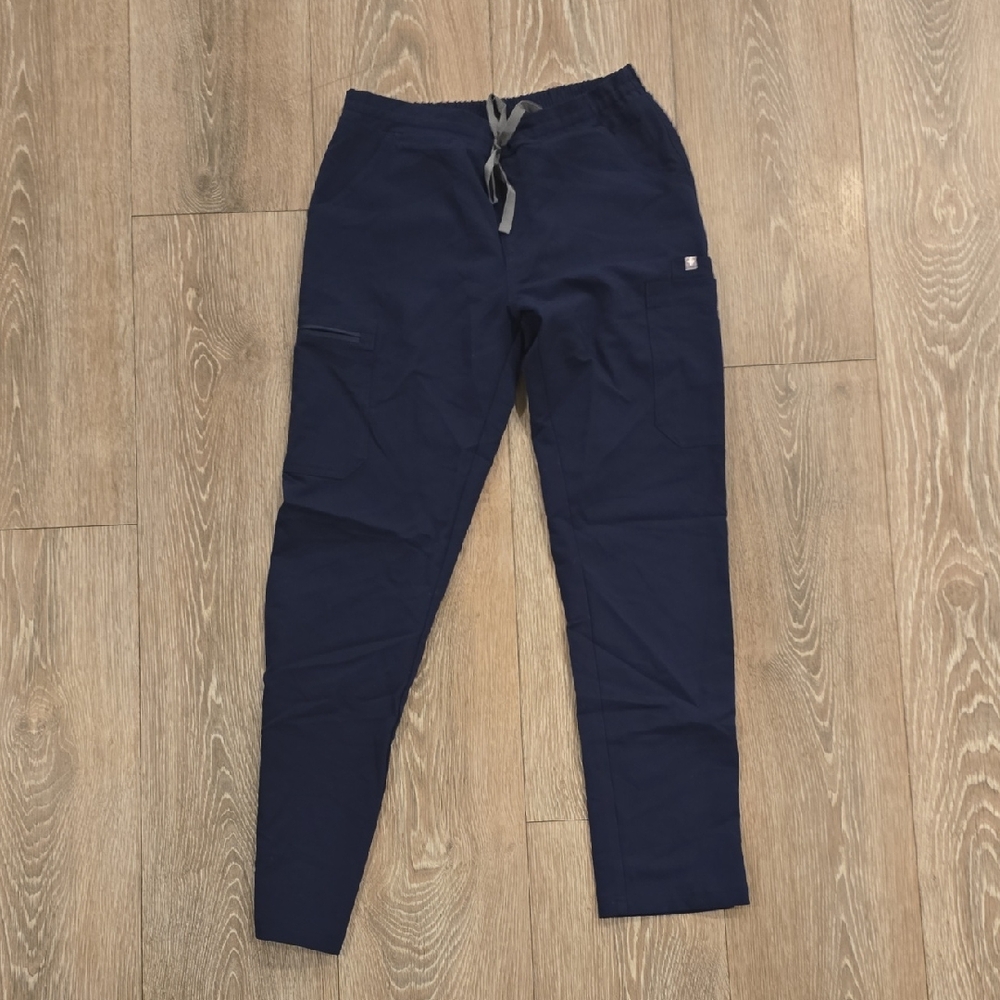 Figs Blue Cargo Pants with Elastic Waistband